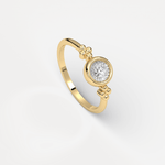 Sterling Silver Bezel Set Lab - Grown Diamond Ring - Rings