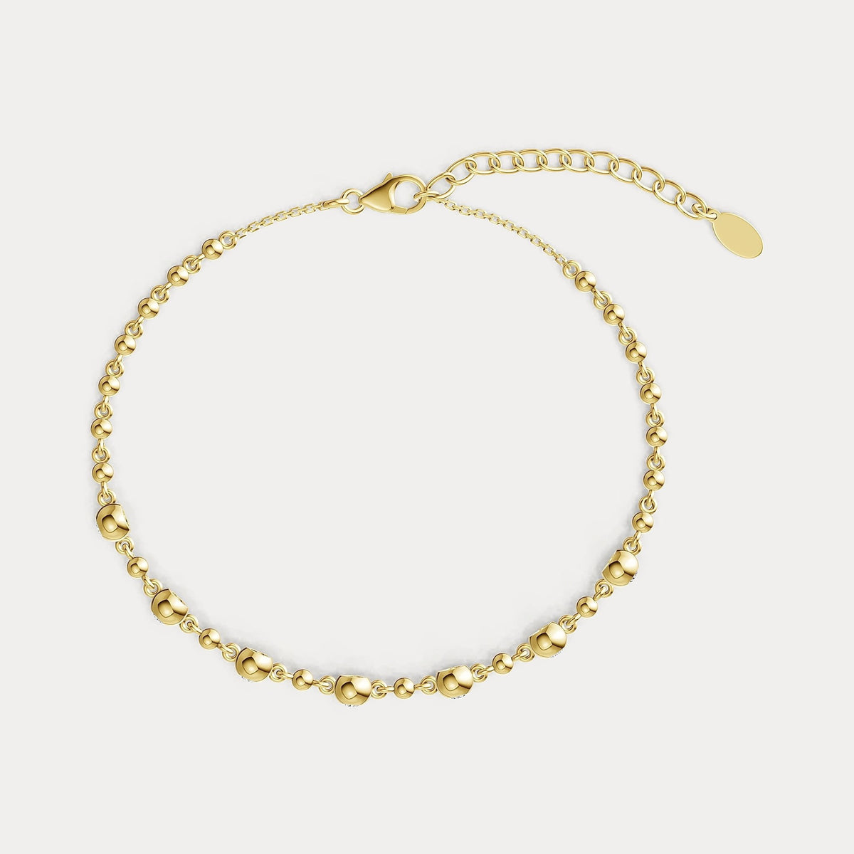 Bezel Set Lab - Grown Diamond Station Bracelet in Sterling Silver - Bracelets