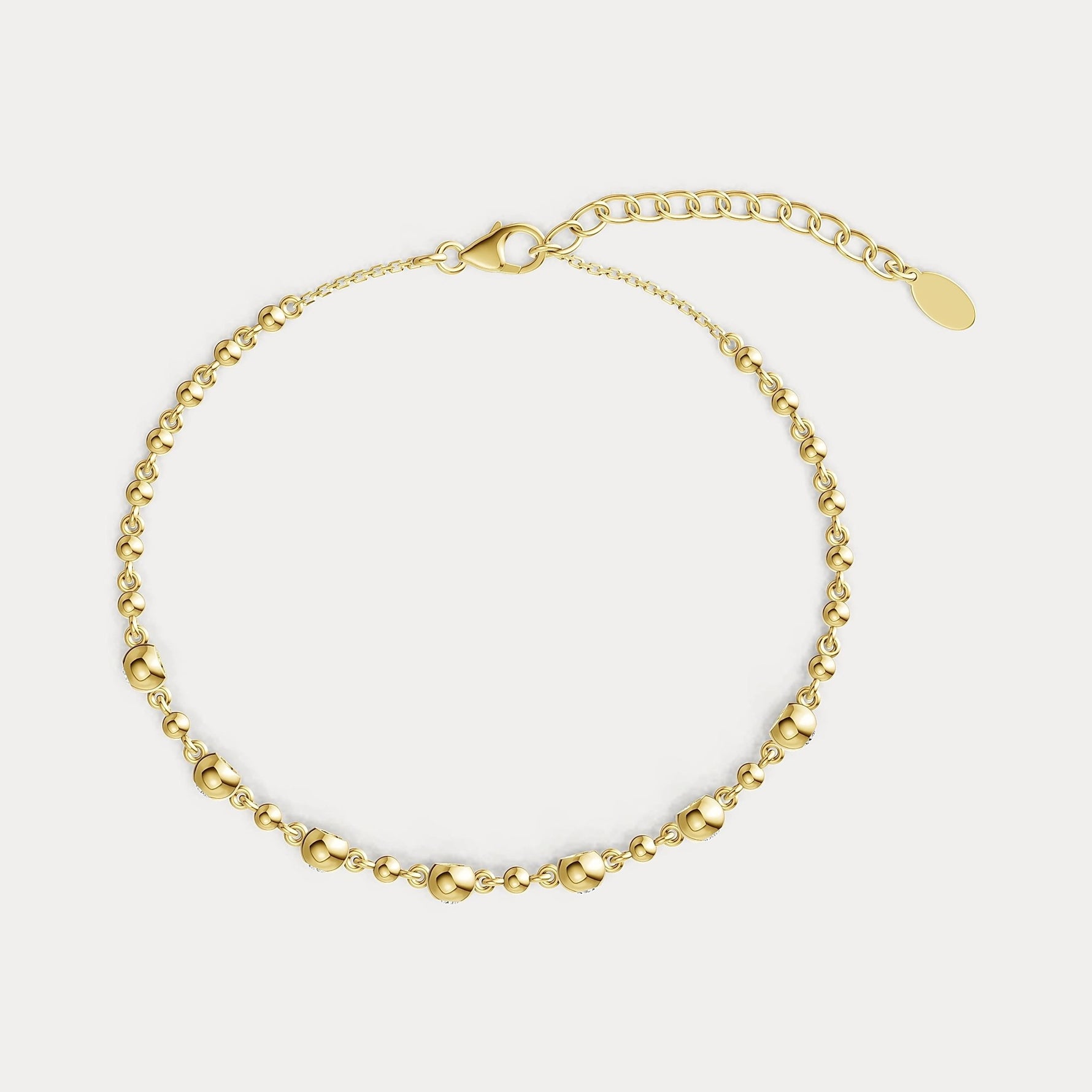 Bezel Set Lab - Grown Diamond Station Bracelet in Sterling Silver - Bracelets