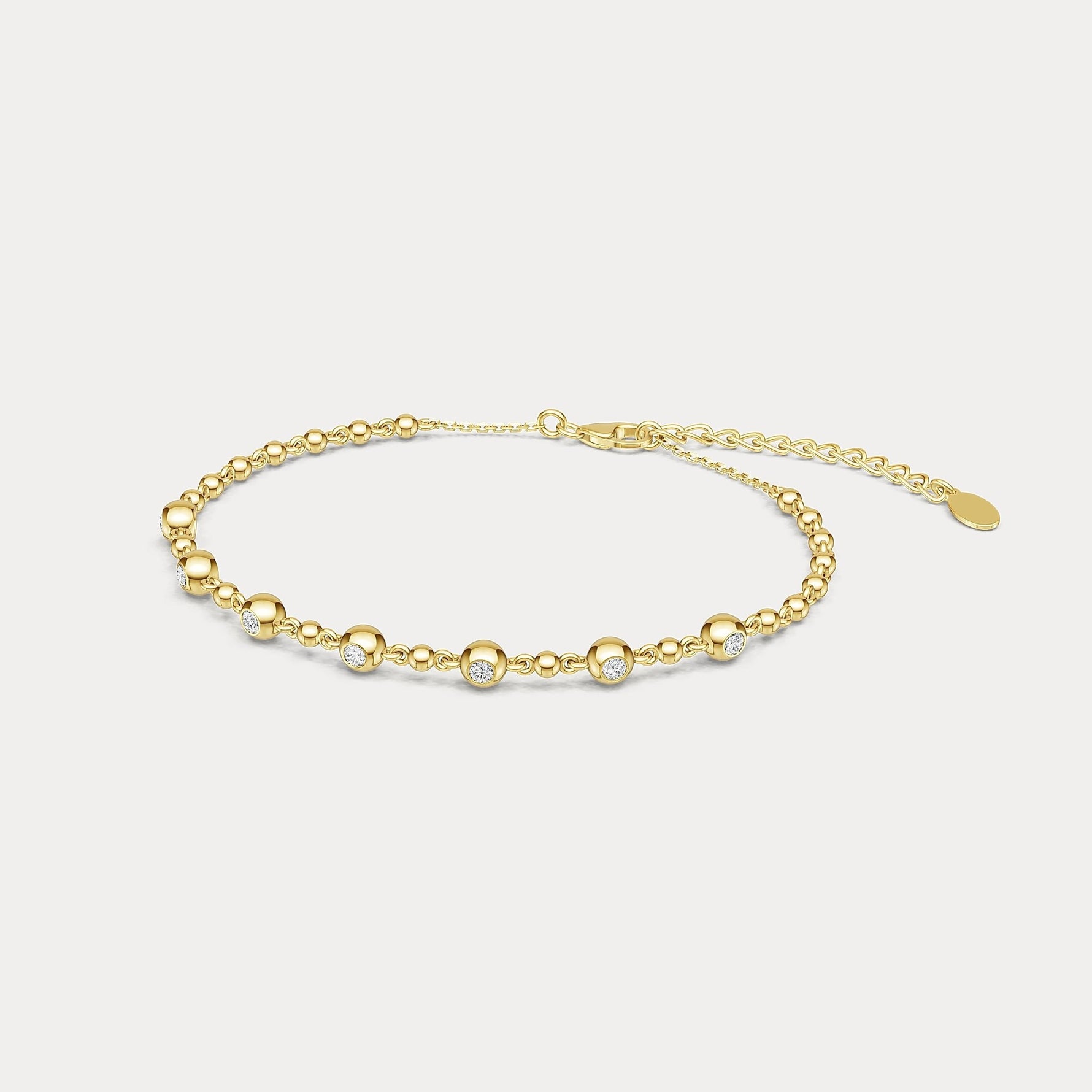 Bezel Set Lab - Grown Diamond Station Bracelet in Sterling Silver - Bracelets