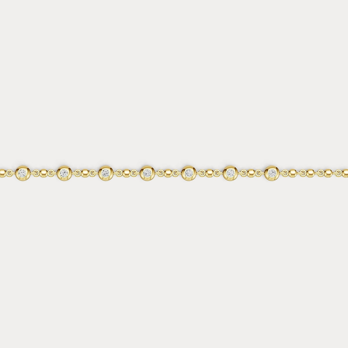 Bezel Set Lab - Grown Diamond Station Bracelet in Sterling Silver - Bracelets