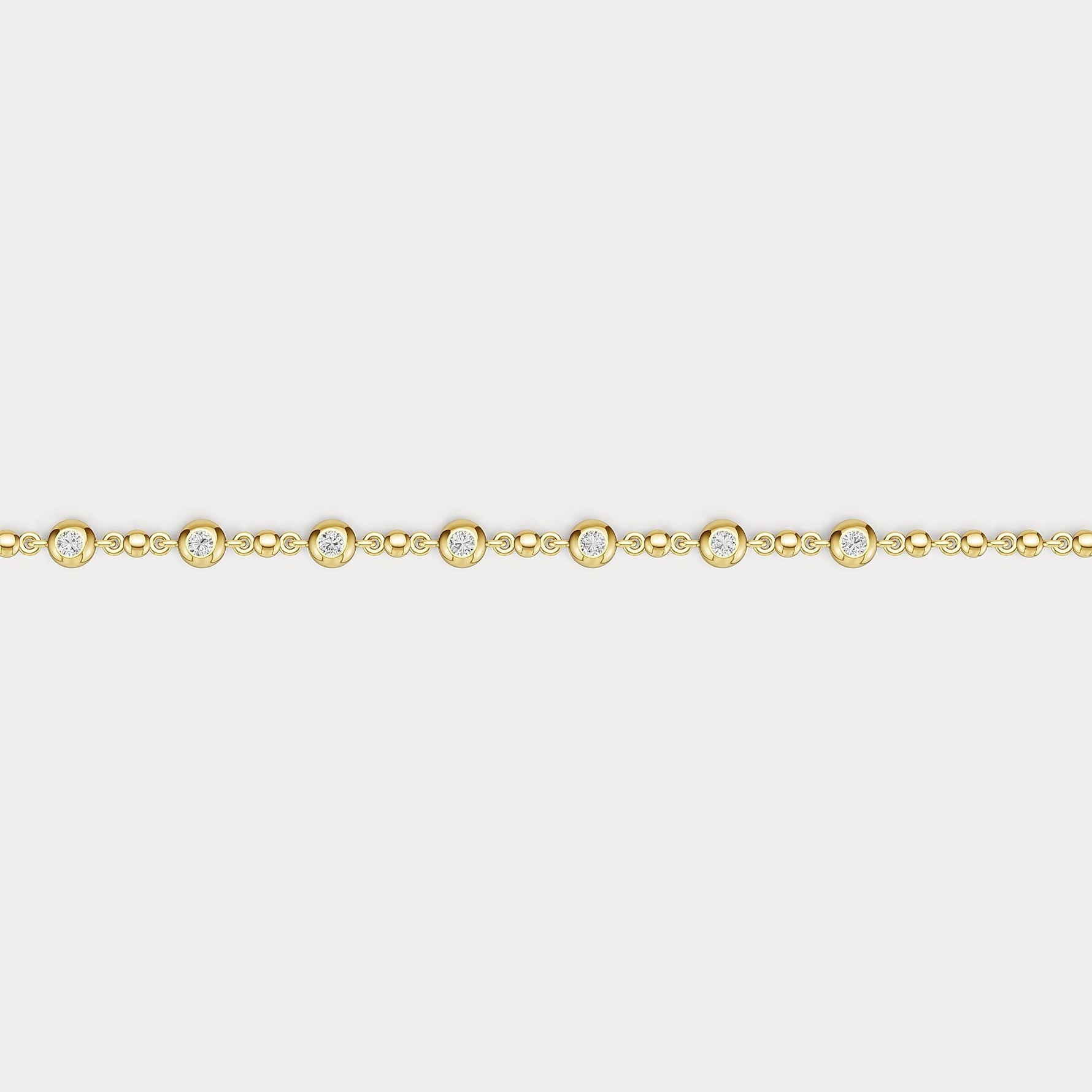 Bezel Set Lab - Grown Diamond Station Bracelet in Sterling Silver - Bracelets