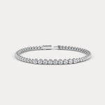 0.7 CTW Bezel - Set Lab - Grown Diamond Bar & Beaded Bracelet in 14K Gold/Platinum - Bracelets