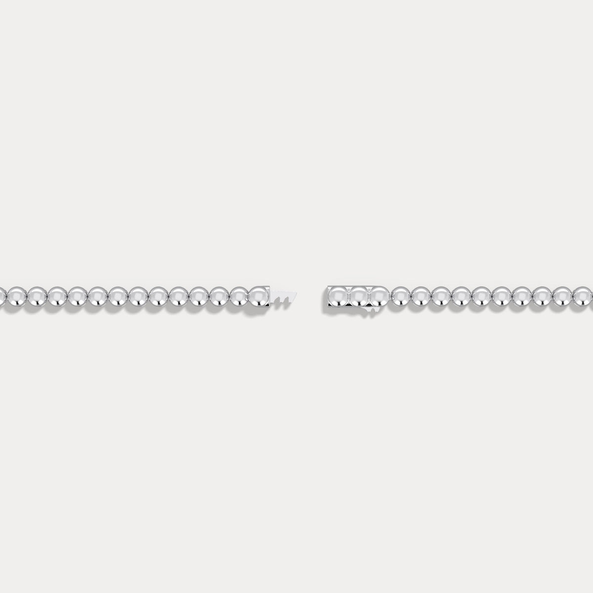 0.7 CTW Bezel - Set Lab - Grown Diamond Bar & Beaded Bracelet in 14K Gold/Platinum - Bracelets
