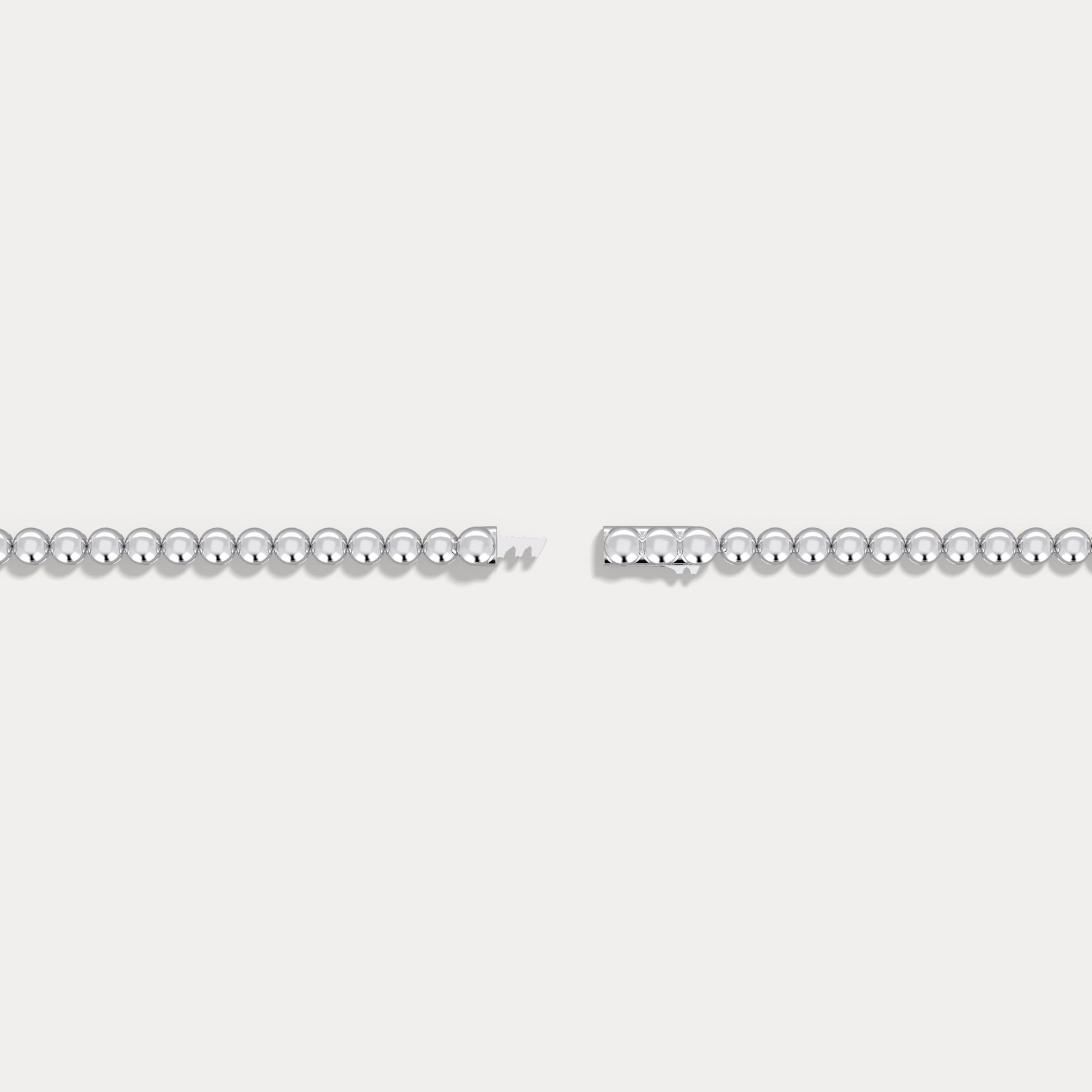 0.7 CTW Bezel - Set Lab - Grown Diamond Bar & Beaded Bracelet in 14K Gold/Platinum - Bracelets