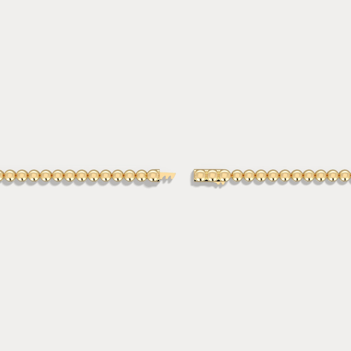 0.7 CTW Bezel - Set Lab - Grown Diamond Bar & Beaded Bracelet in 14K Gold/Platinum - Bracelets