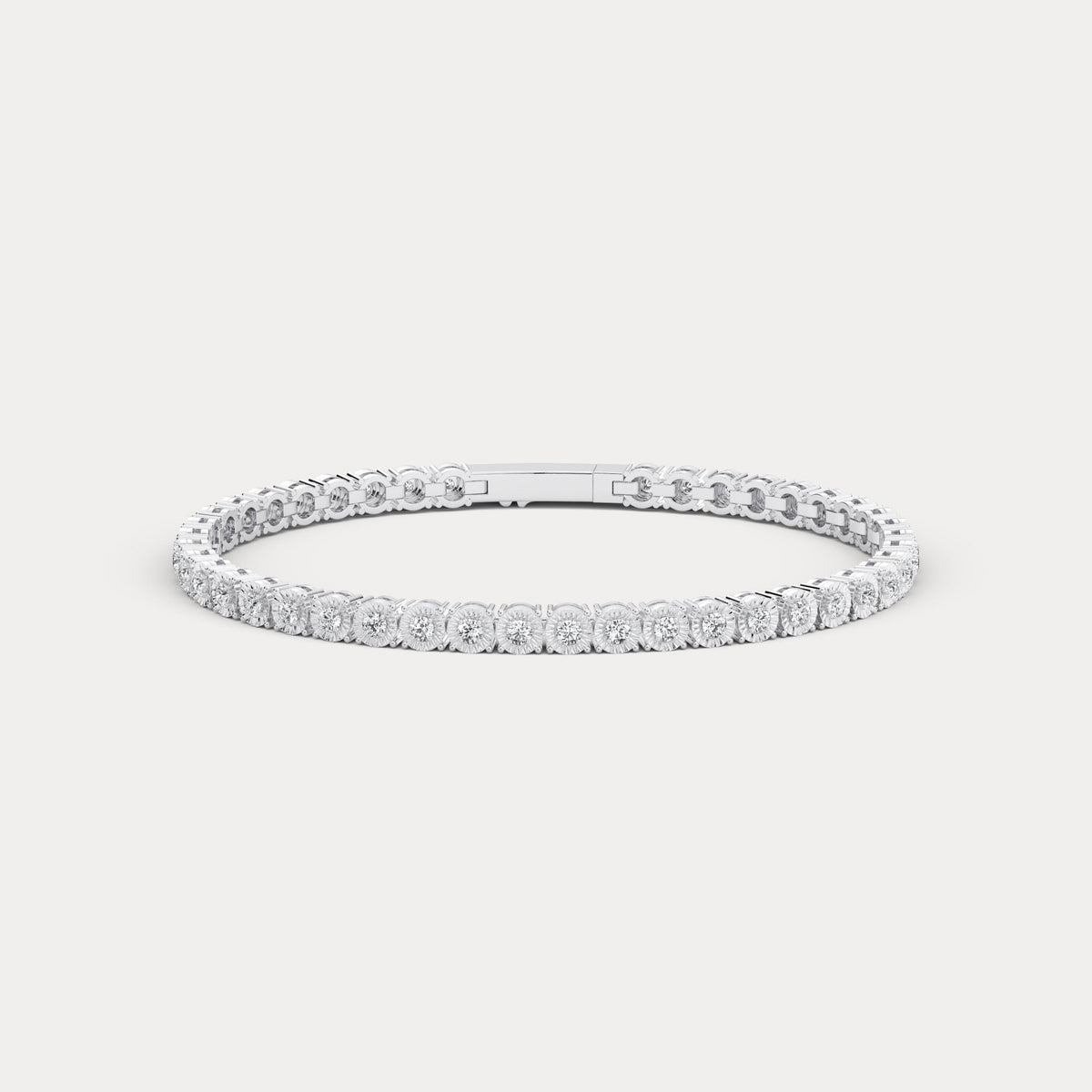 Brilliance Lab Created Diamond 1.00 CTW Tennis Bracelet in 925 Silver - Bracelets
