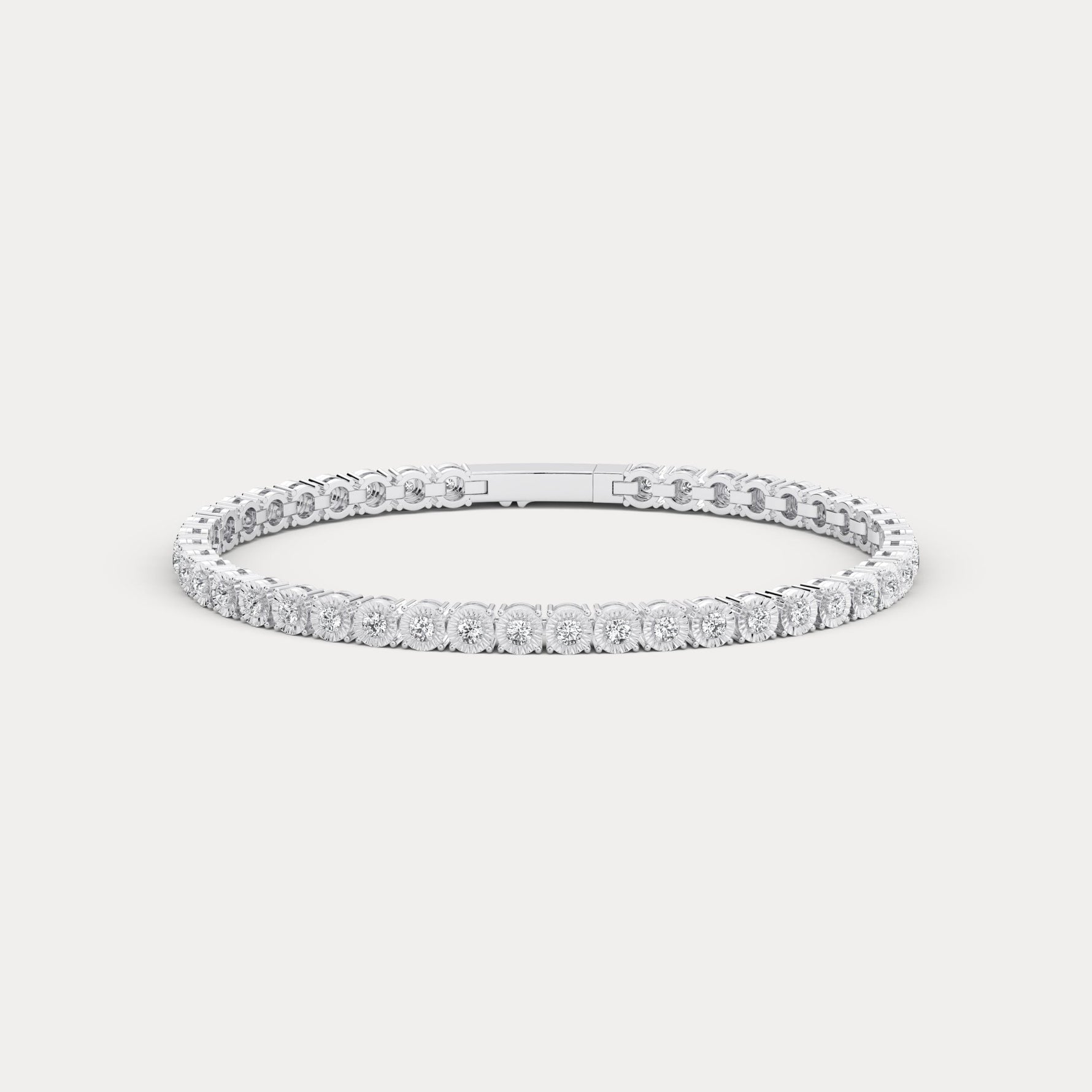 Brilliance Lab Created Diamond 1.00 CTW Tennis Bracelet in 925 Silver - Bracelets