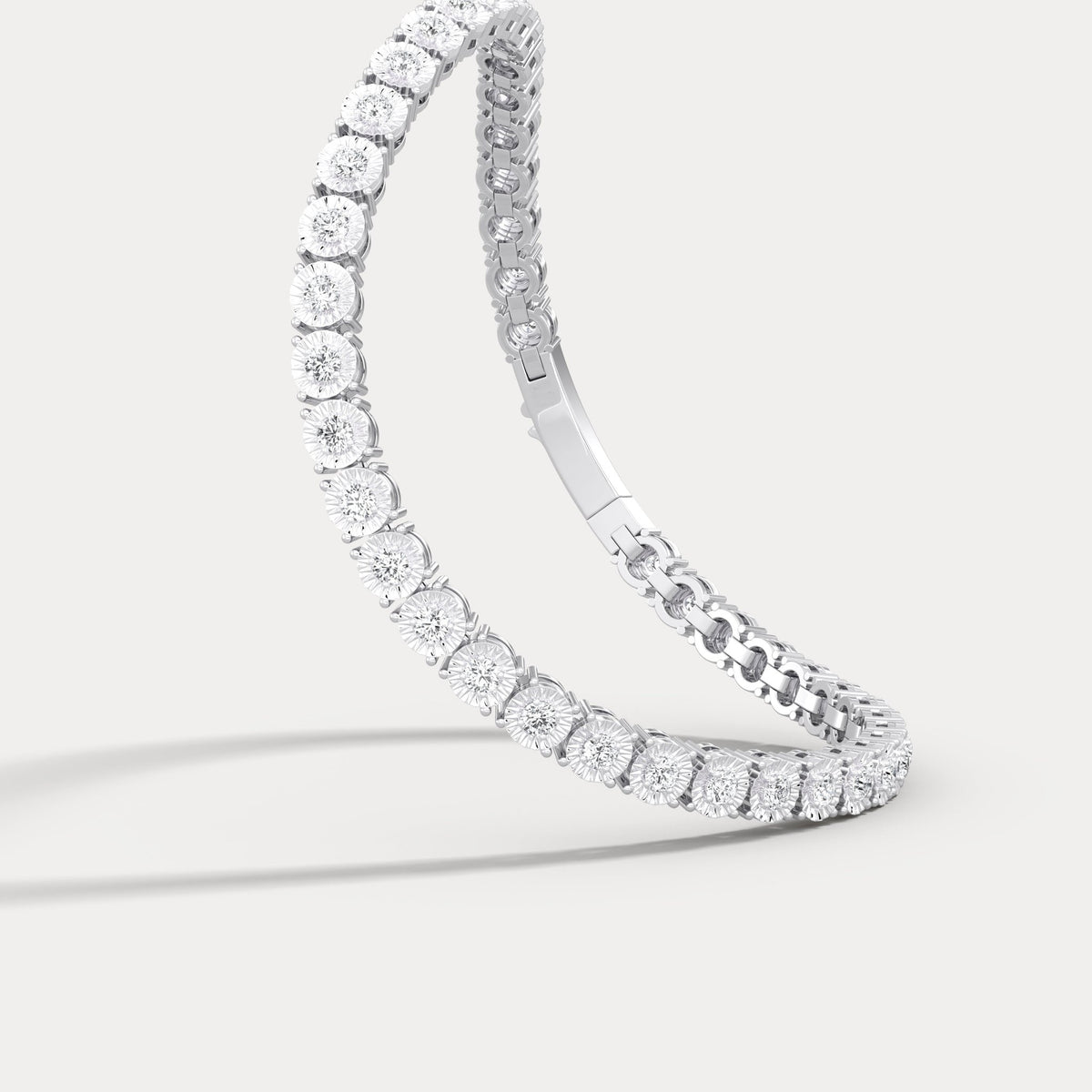 Brilliance Lab Created Diamond 1.00 CTW Tennis Bracelet in 925 Silver - Bracelets