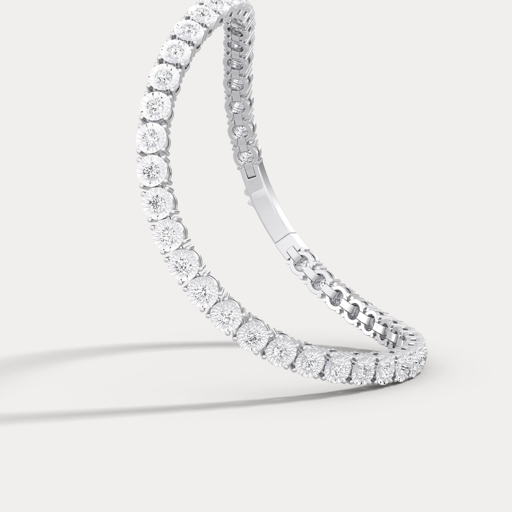 Brilliance Lab Created Diamond 1.00 CTW Tennis Bracelet in 925 Silver - Bracelets