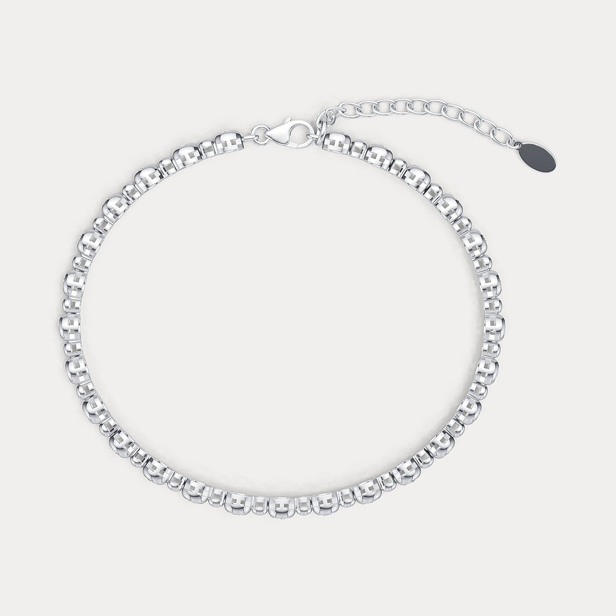 1 CTW Bezel Set Lab - Grown Diamond Eternity Tennis Bracelet in Sterling Silver - Bracelets