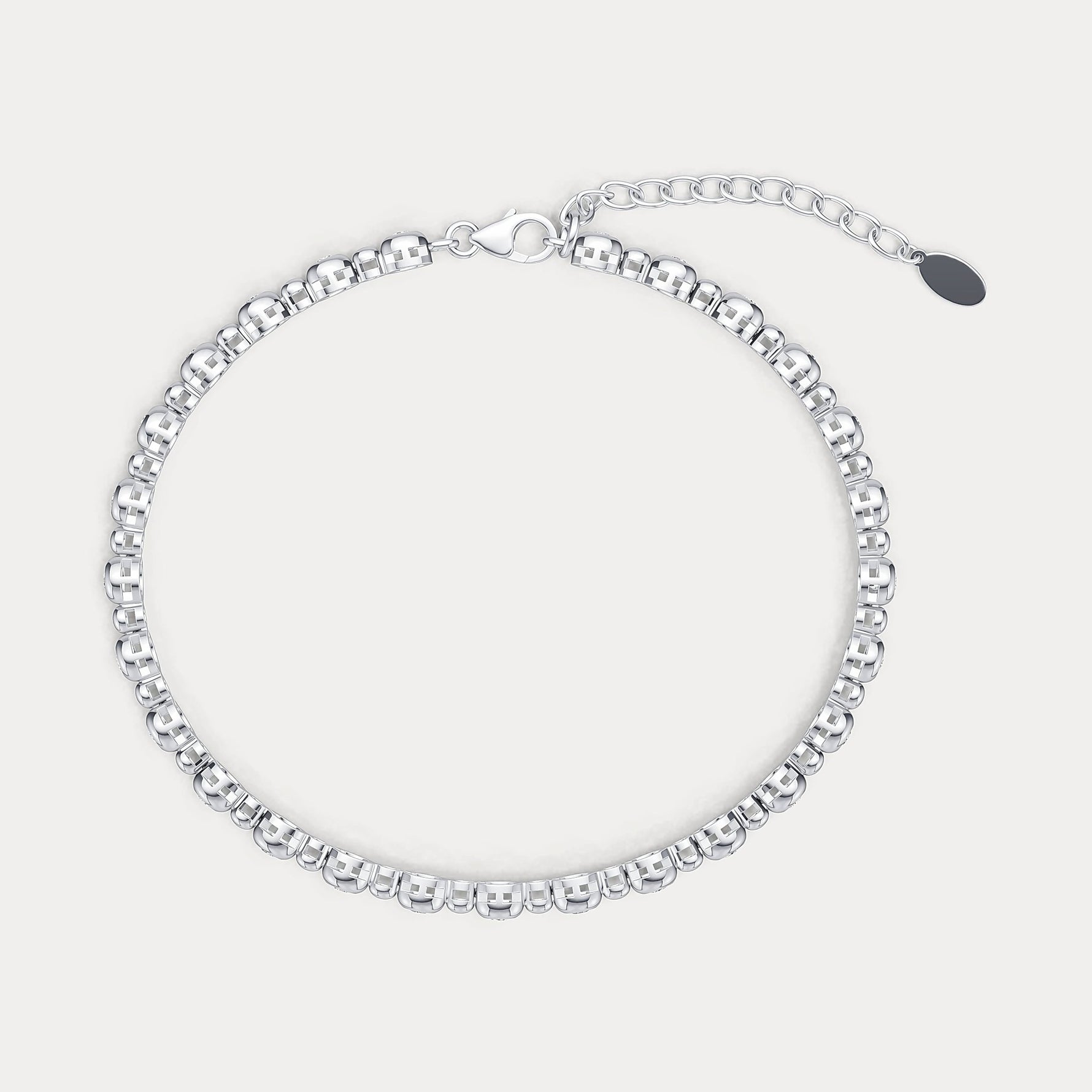 1 CTW Bezel Set Lab - Grown Diamond Eternity Tennis Bracelet in Sterling Silver - Bracelets