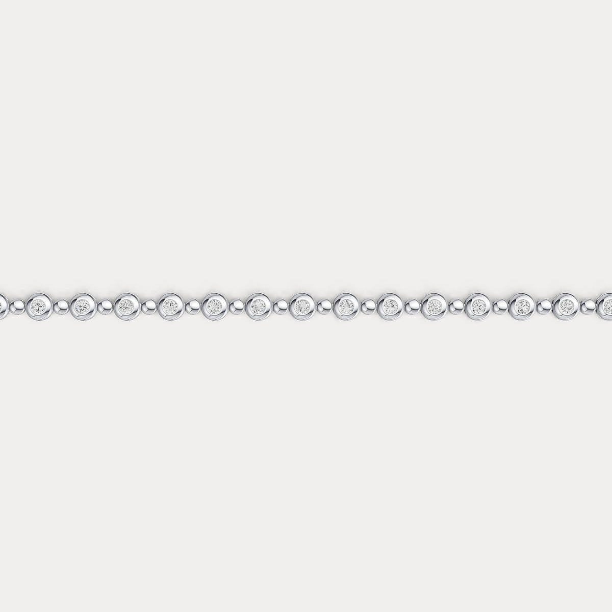 1 CTW Bezel Set Lab - Grown Diamond Eternity Tennis Bracelet in Sterling Silver - Bracelets