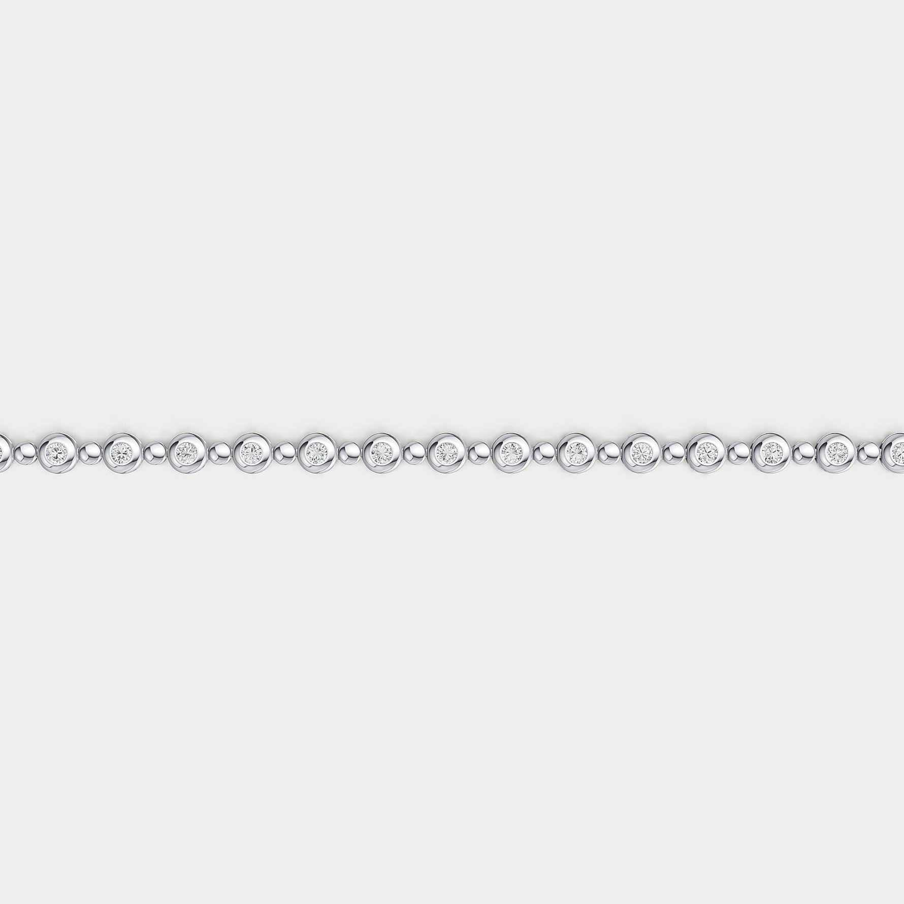1 CTW Bezel Set Lab - Grown Diamond Eternity Tennis Bracelet in Sterling Silver - Bracelets