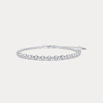 Bezel Set Lab - Grown Diamond Half Tennis Bracelet in Sterling Silver - Bracelets