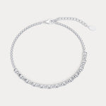 Bezel Set Lab - Grown Diamond Half Tennis Bracelet in Sterling Silver - Bracelets