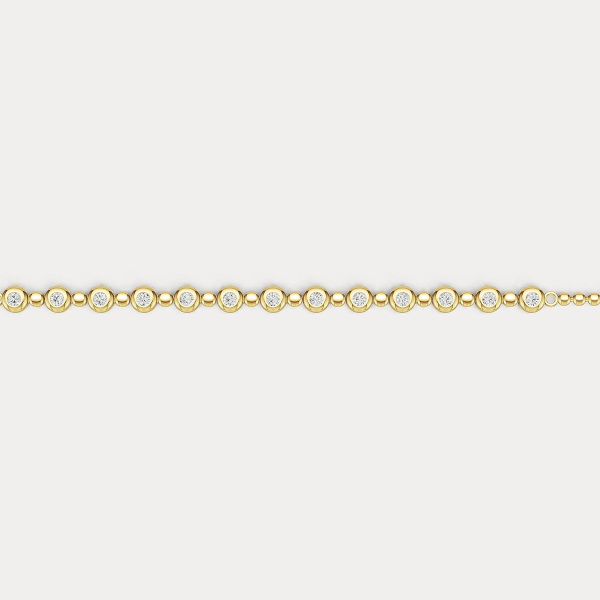 Bezel Set Lab - Grown Diamond Half Tennis Bracelet in Sterling Silver - Bracelets