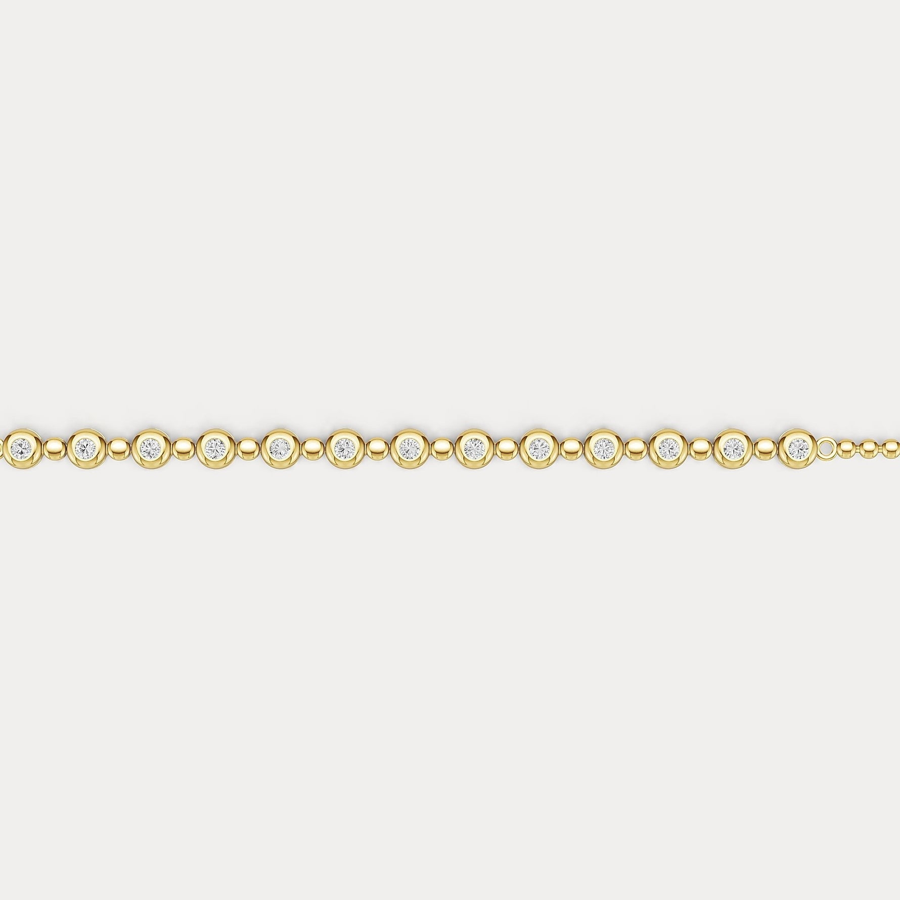 Bezel Set Lab - Grown Diamond Half Tennis Bracelet in Sterling Silver - Bracelets