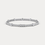1 Carat Modern Beaded Lab - Grown Diamond Tennis Bracelet in Sterling Silver - Bezel Set - Bracelets