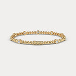 1 Carat Modern Beaded Lab - Grown Diamond Tennis Bracelet in Sterling Silver - Bezel Set - Bracelets