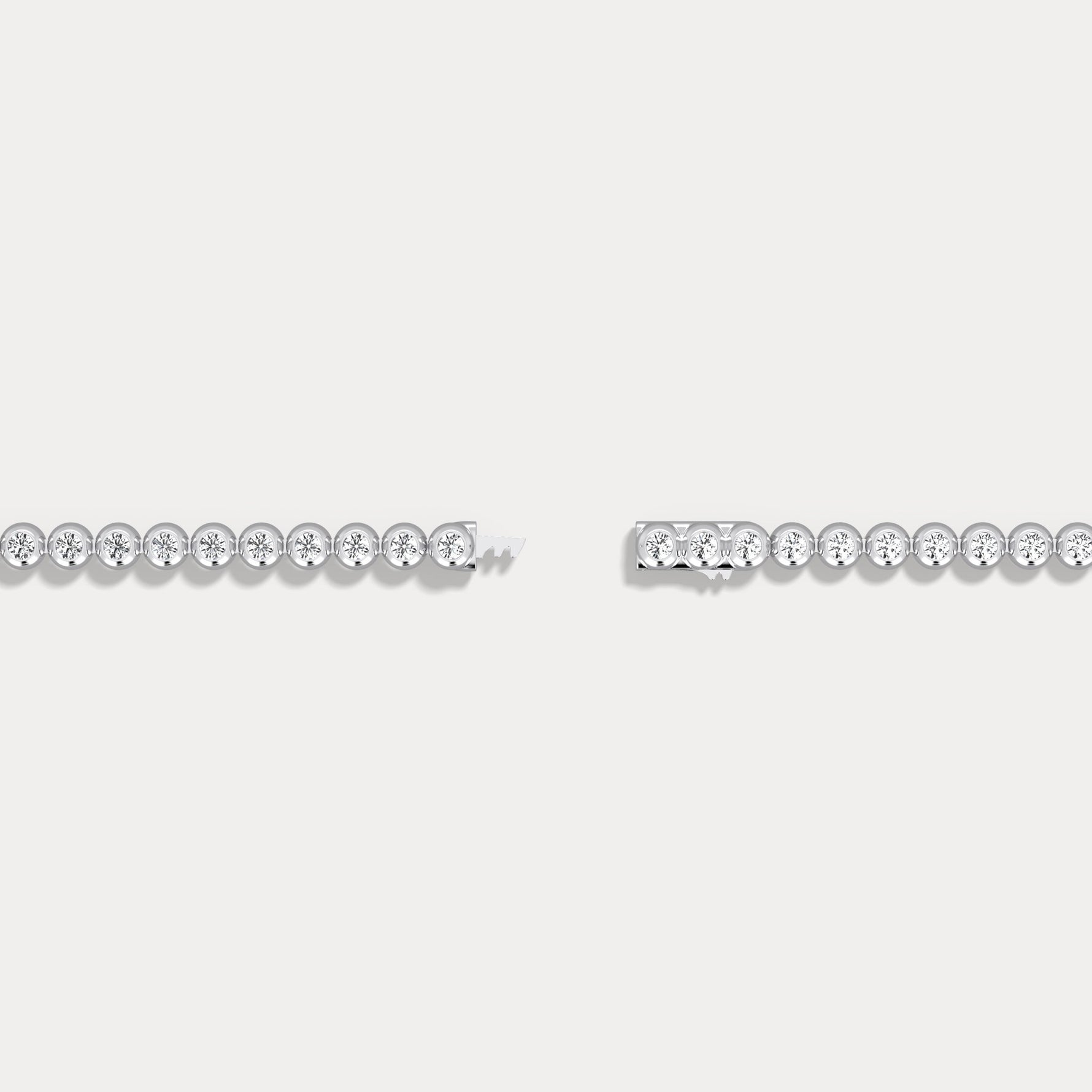 2 Carat Bezel Set Lab - Grown Diamond Tennis Bracelet in Sterling Silver - Bracelets
