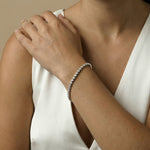 2 CTW Bezel Set Lab - Grown Diamond Tennis Bracelet in Sterling Silver - Bracelets