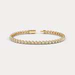 2 Carat Bezel Set Lab - Grown Diamond Tennis Bracelet in Sterling Silver - Bracelets