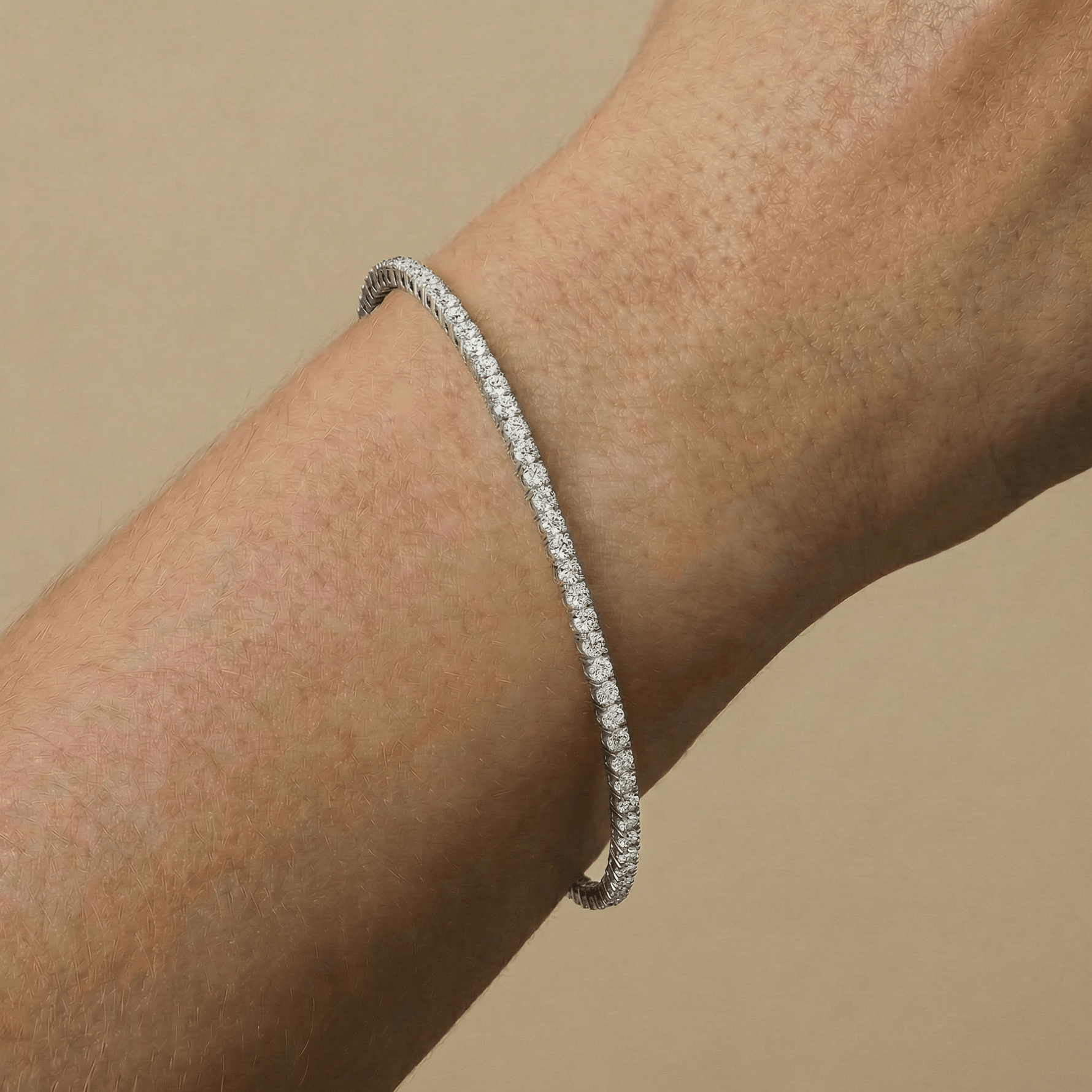 3 CTW Eternity Lab - Grown Diamond Tennis Bracelet in Sterling Silver - Bracelets