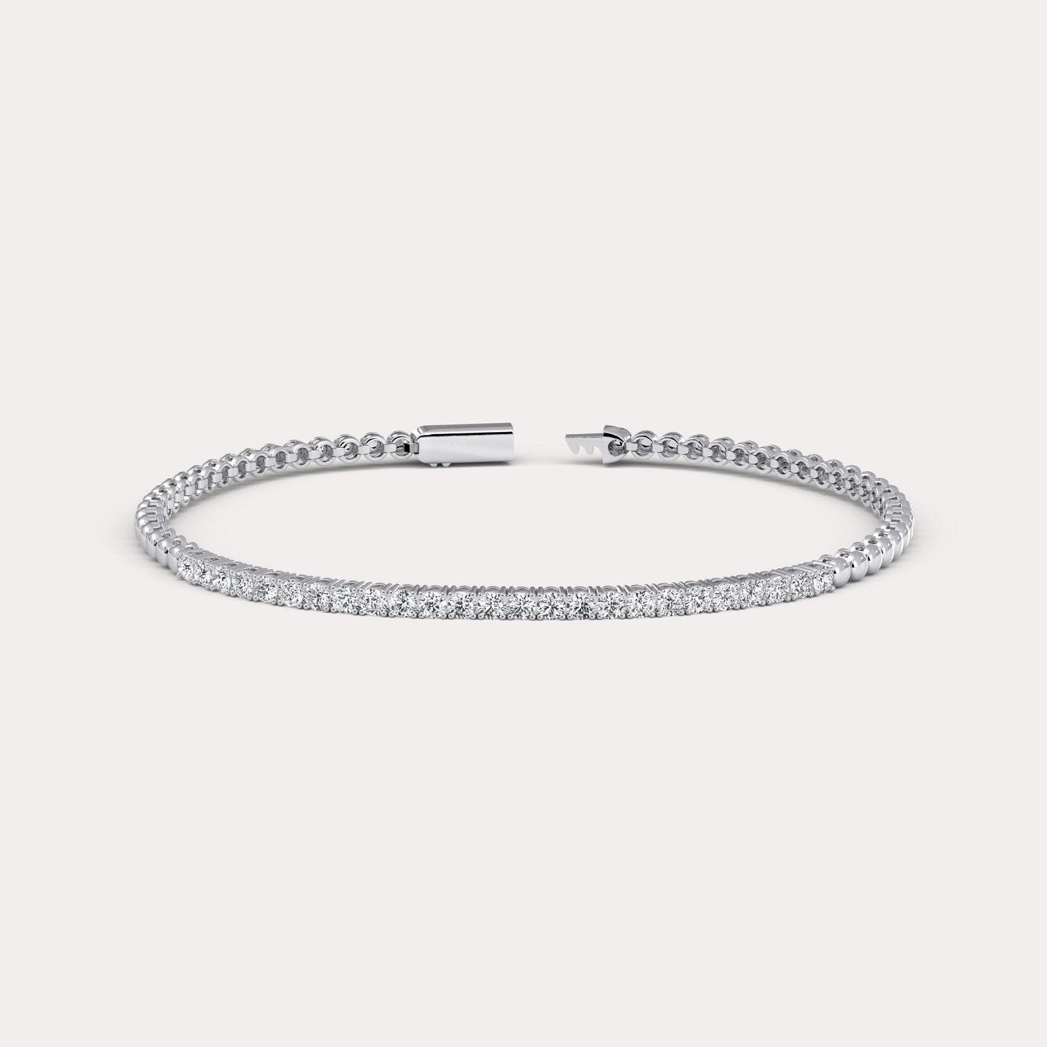 1 CTW Prong Set Lab - Grown Diamond Tennis Bracelet in Sterling Silver - Bracelets