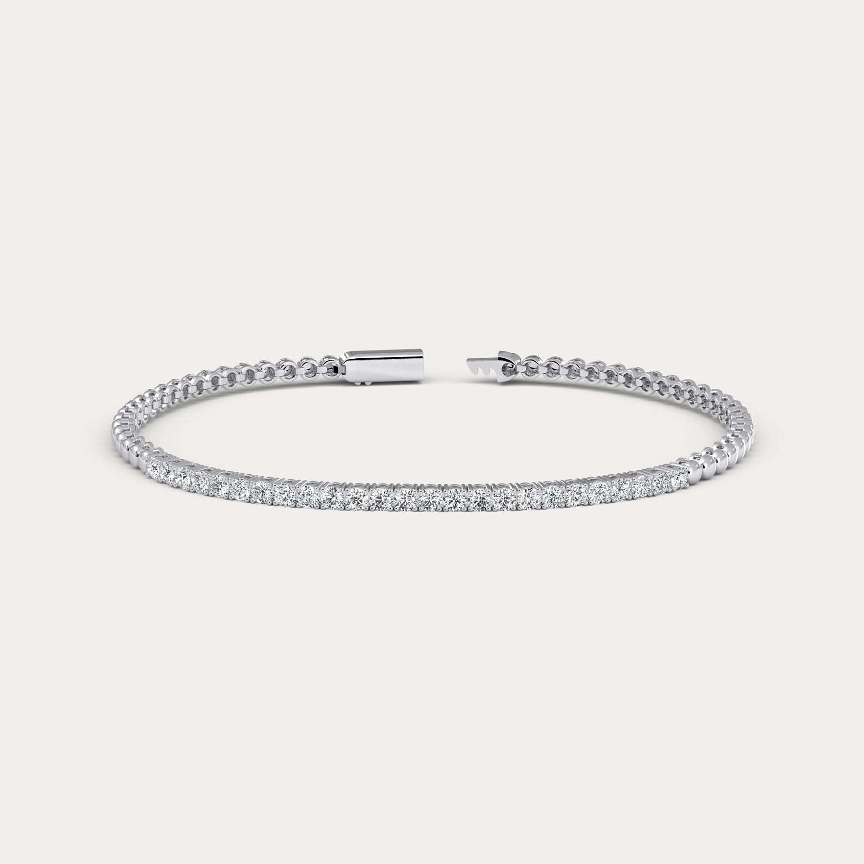 1 CTW Prong Set Lab - Grown Diamond Tennis Bracelet in Sterling Silver - Bracelets