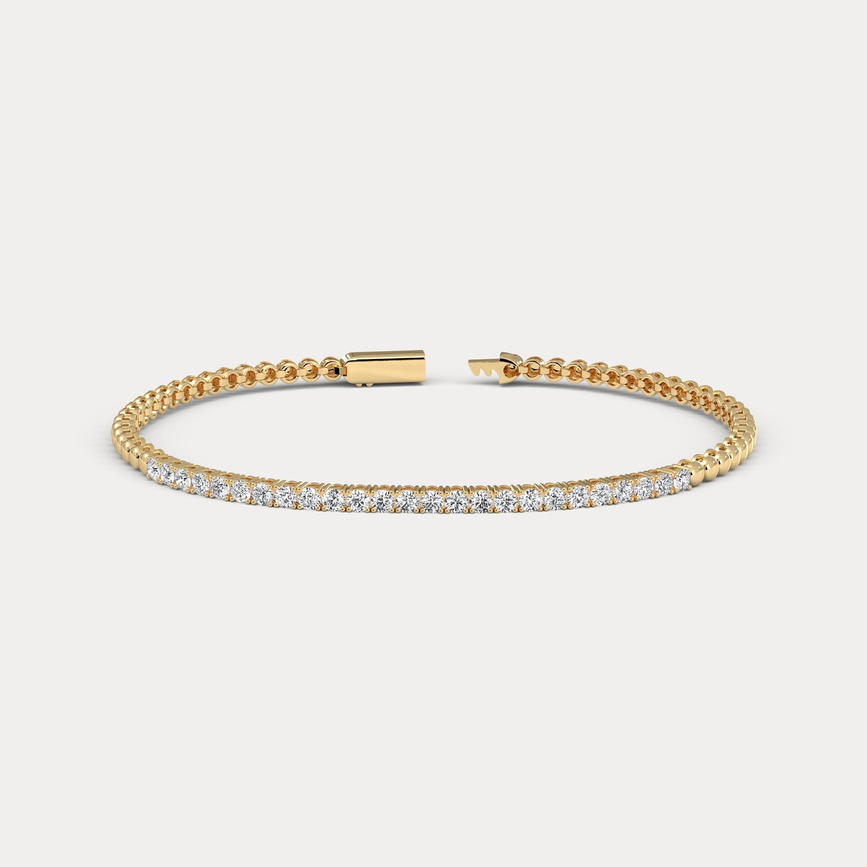 1 CTW Prong Set Lab - Grown Diamond Tennis Bracelet in Sterling Silver - Bracelets