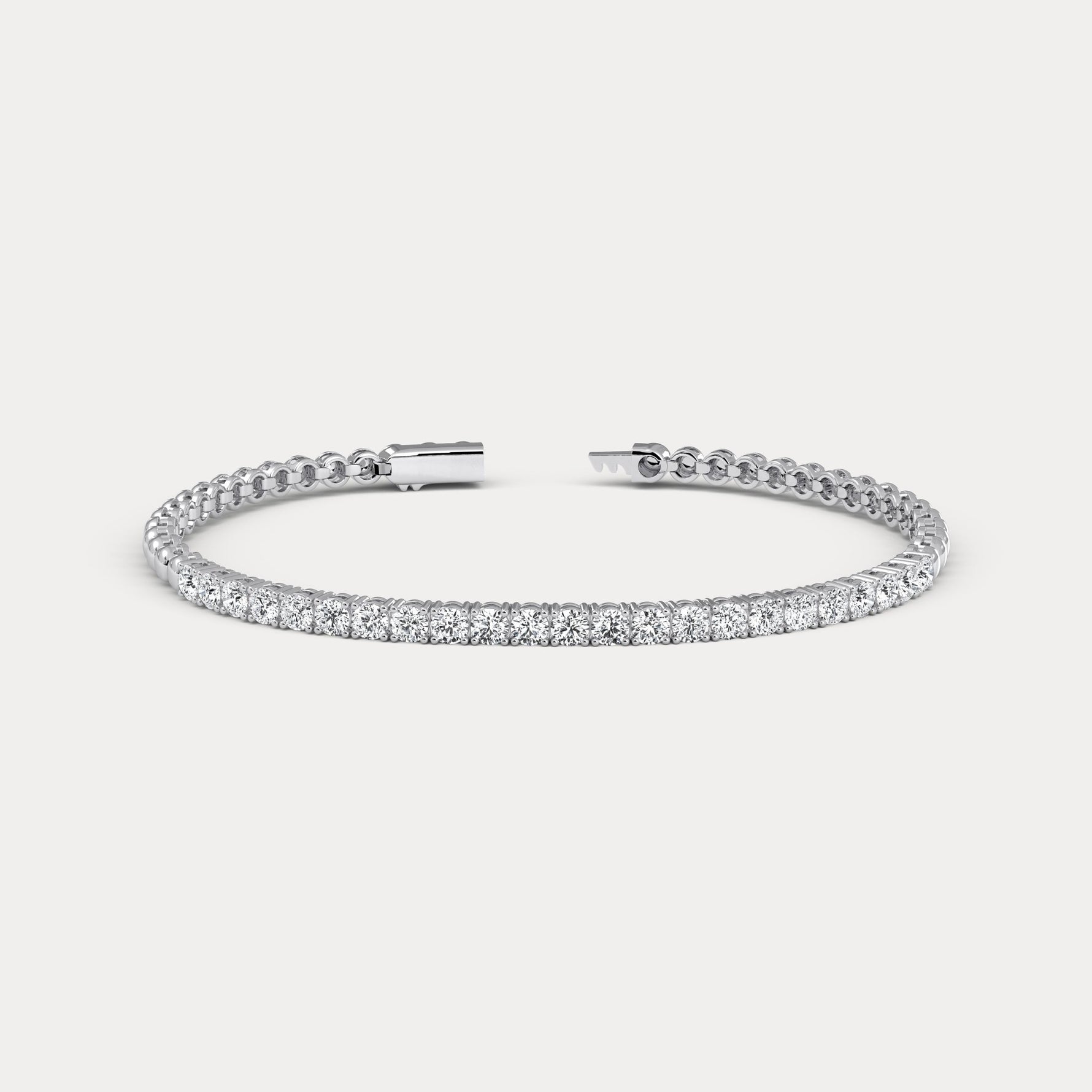 2 CTW Prong Set Lab - Grown Diamond Tennis Bracelet in Sterling Silver - Bracelets