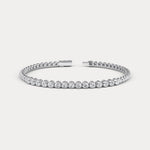 1 CTW Bezel Set Lab - Grown Diamond Tennis Bracelet in Sterling Silver - Bracelets