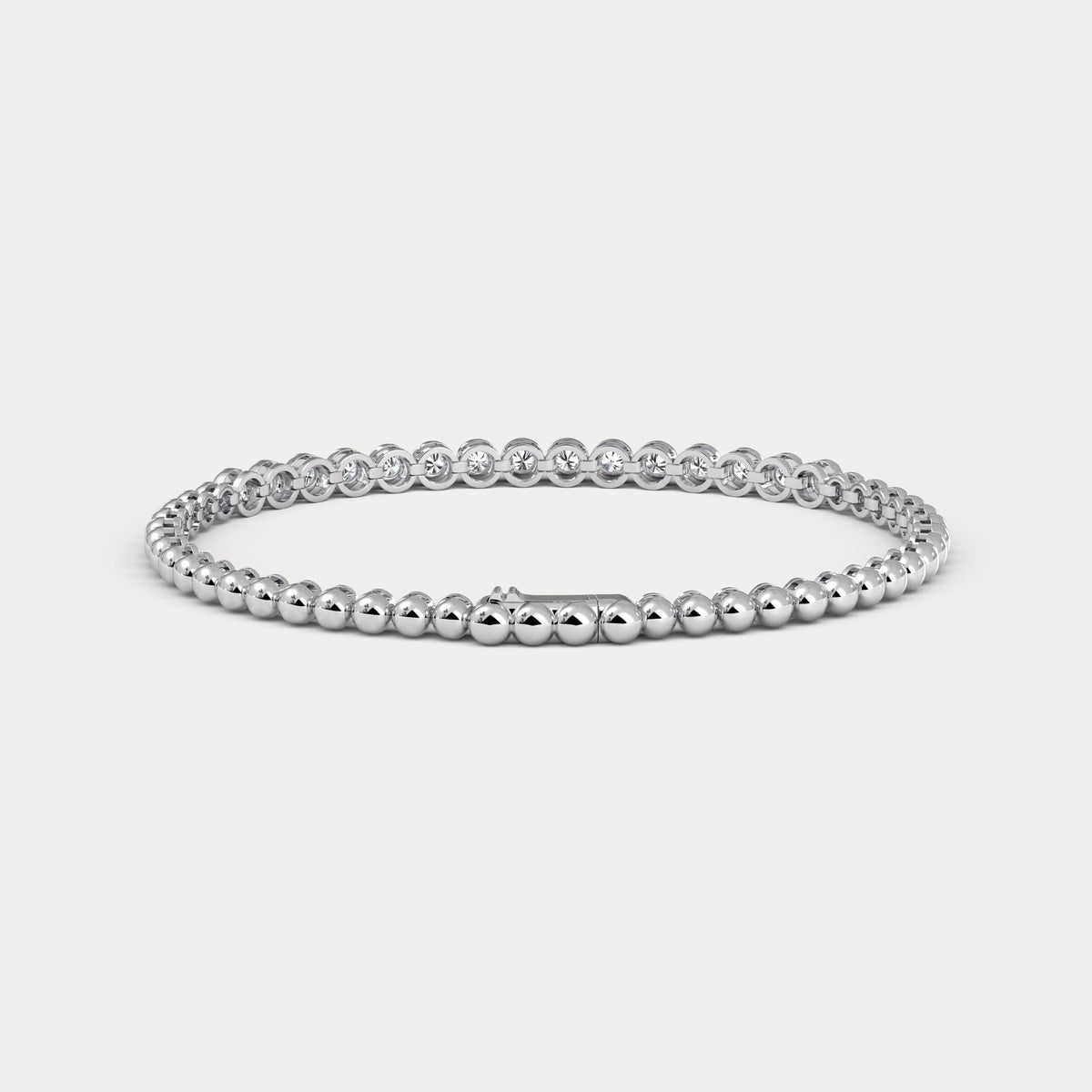 1 CTW Bezel Set Lab - Grown Diamond Tennis Bracelet in Sterling Silver - Bracelets