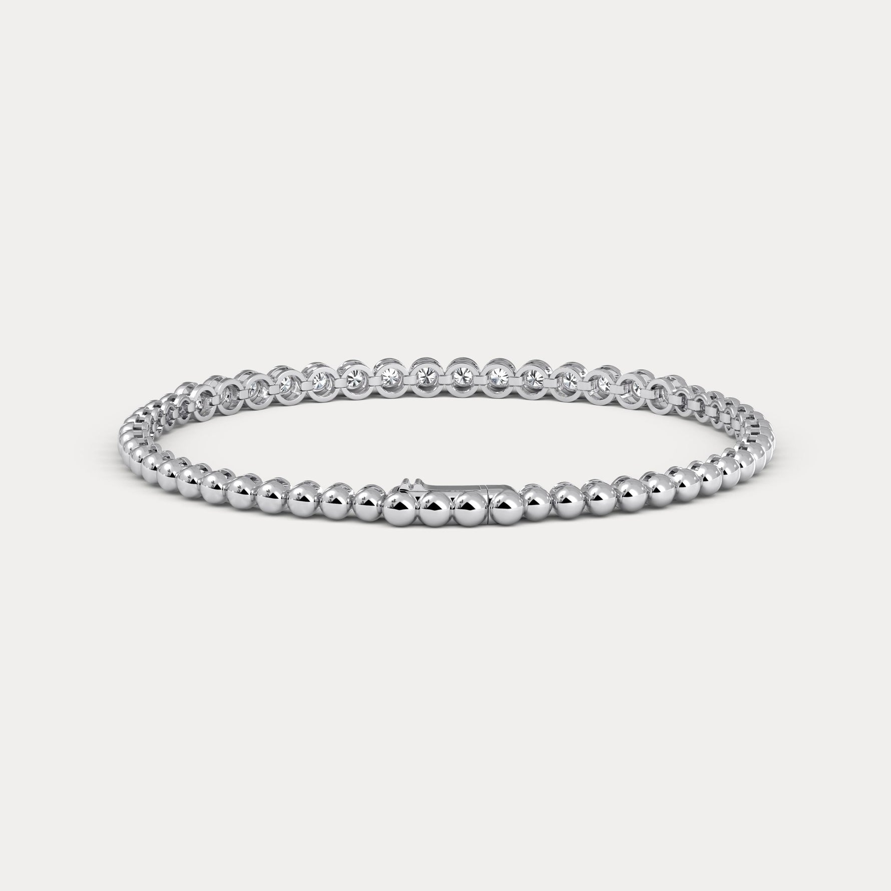1 CTW Bezel Set Lab - Grown Diamond Tennis Bracelet in Sterling Silver - Bracelets