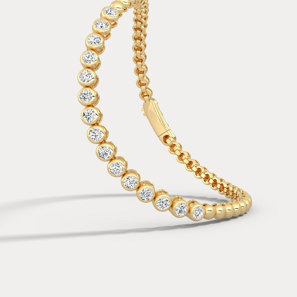 1 CTW Bezel Set Lab - Grown Diamond Tennis Bracelet in Sterling Silver - Bracelets