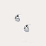 Pear Lab - Grown Diamond Sculptural Huggie Earrings in 925 Sterling Silver - Earrings