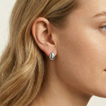 Pear Lab - Grown Diamond Sculptural Huggie Earrings in 925 Sterling Silver - Earrings
