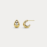 Pear Lab - Grown Diamond Sculptural Huggie Earrings in 925 Sterling Silver - Earrings