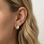 Pear Lab - Grown Diamond Sculptural Huggie Earrings in 925 Sterling Silver - Earrings