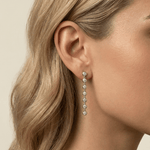 0.5 CTW Bezel Set 7 Round Lab - Grown Diamond Drop Earrings in Sterling Silver - Earrings