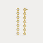 0.5 CTW Bezel Set 7 Round Lab - Grown Diamond Drop Earrings in Sterling Silver - Earrings