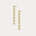 0.5 CTW Bezel Set 7 Round Lab - Grown Diamond Drop Earrings in Sterling Silver - Earrings