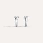 Bezel Set Lab - Grown Diamond Huggie Hoop Earrings in 925 Sterling Silver - Earrings