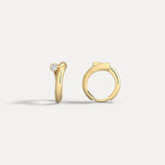 Bezel Set Lab - Grown Diamond Huggie Hoop Earrings in 925 Sterling Silver - Earrings