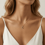 Letter C Initial Necklace Bubble Pendant - Necklaces