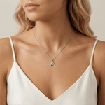 Letter A Initial Necklace Bubble Pendant - Necklaces