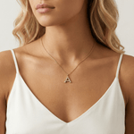 Letter A Initial Necklace Bubble Pendant - Necklaces