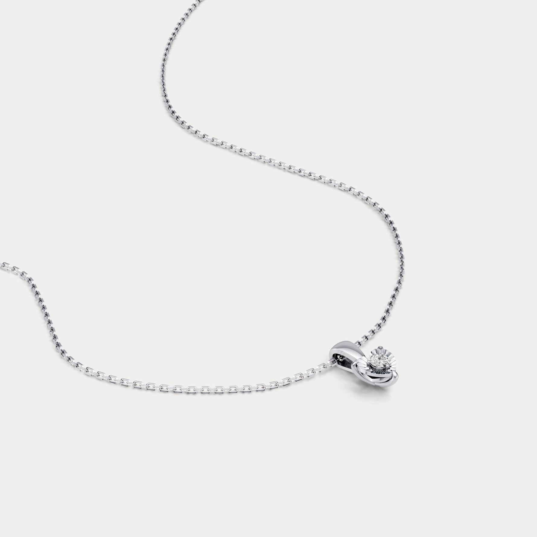Sterling Silver Round Lab - Grown Diamond Pendant Necklace - Necklaces
