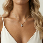 Sterling Silver Round Lab - Grown Diamond Pendant Necklace - Necklaces